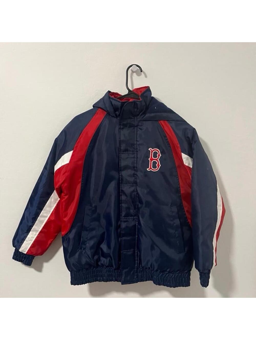 MLB Boston Red Sox Full Zip / Heavy Jacket with Hood - Kids size large